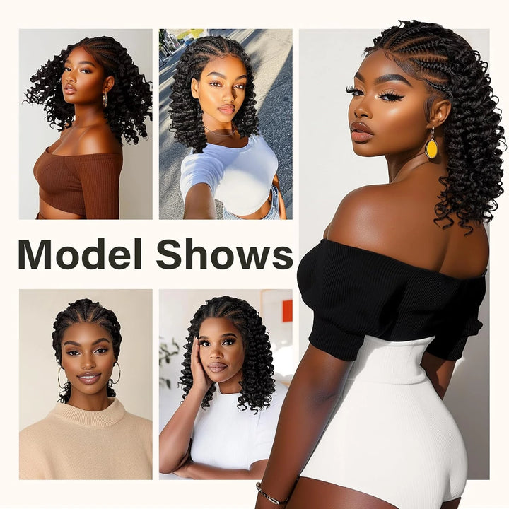 Kinky Curly Braided Lace Front Wig - JoySky Hair