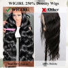 WIGITL 30 36 Inch Body Wave 13X4 13X6 Human Hair Wigs 100% Brazilian HD Transparent Water Wave Lace Frontal Wig For Women