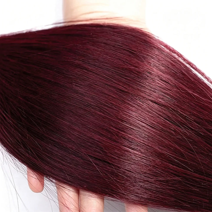Burgundy Straight Human Hair Bundle