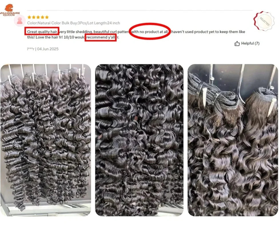 3C/4A Burmese Curly Human Hair Bundles - JoySky Hair