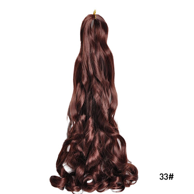 French Curls Braiding Hair Extensions Synthetic Hair Loose Wave Spiral Curl Braids High Temperature Ombre Pre Stretched Hair