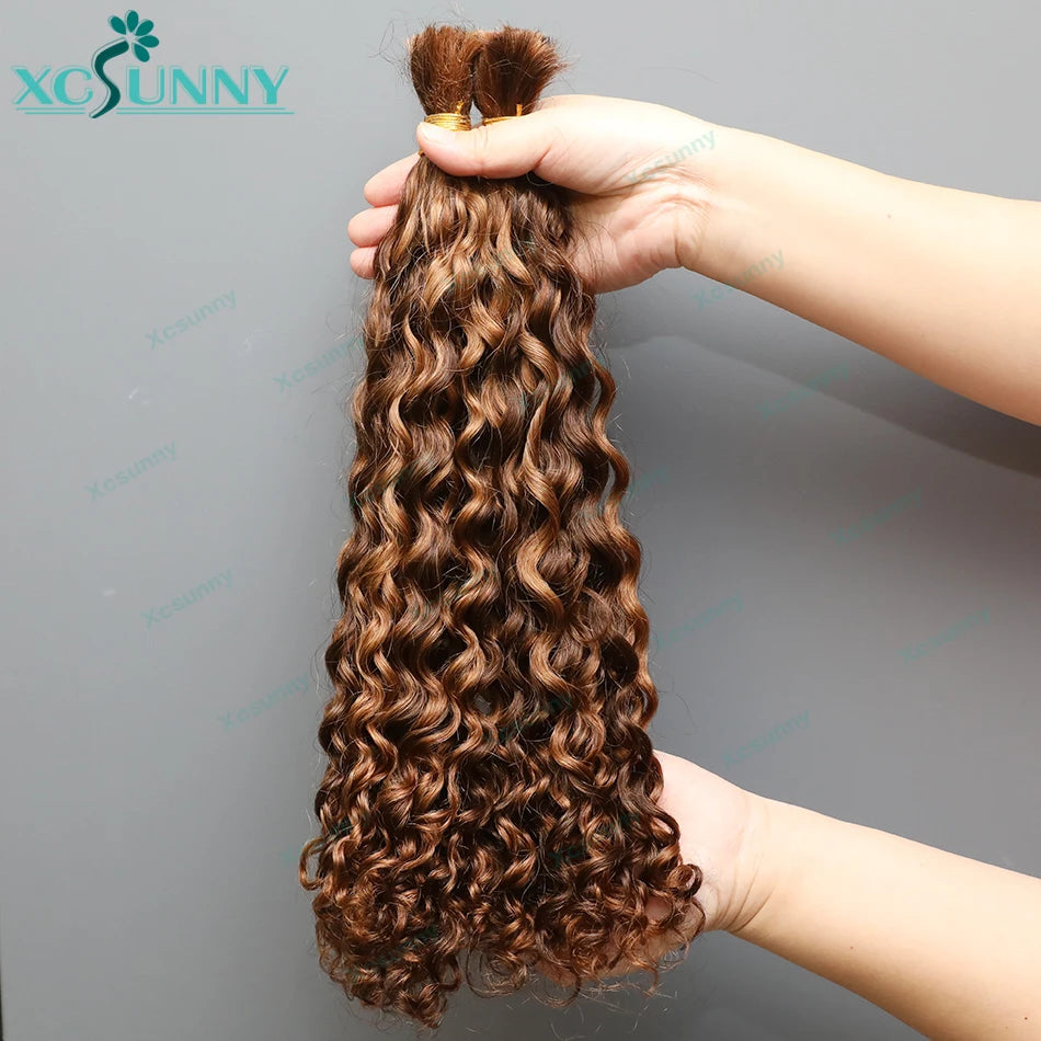 Loose Deep Curly Human Hair for Braiding - JoySky Hair