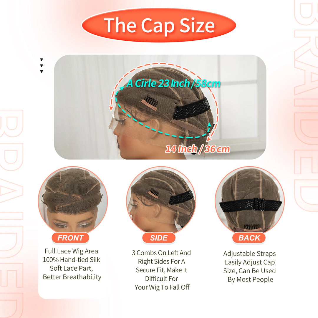 Handmade Bantu Cornrow Braided Wig - JoySky Hair