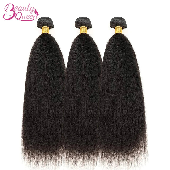 Kinky Straight Human Hair Bundles – Natural Yaki Texture - JoySky Hair