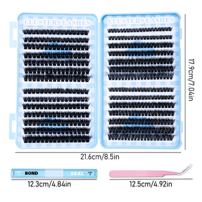 Lashes Cluster DIY Lash Extension Mixed Tray Clusters Eyelashes Soft Natural Individual Lashes Reuseable With Lash Tweezer