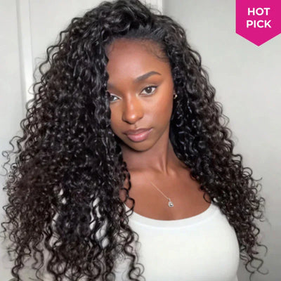 Burmese Curly Human Hair Wigs For Women Brazilian 4C Afro Kinky Culry 3 IN 1 Half Wig 100% Human Hair Wigs On Sale 300% Density