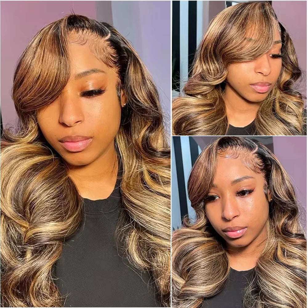 Highlight Body Wave HD Lace Front Human Hair Wig