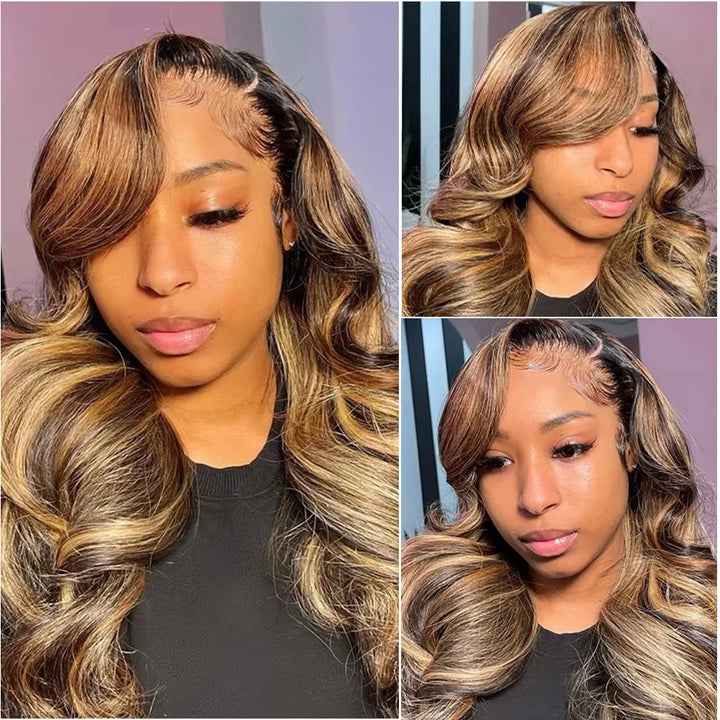 Highlight Body Wave HD Lace Front Human Hair Wig