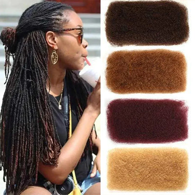 Best Quality QVR Afro Kinky Bulk Hair for Dreadlocks Affordable Sale Top Tight Kinkys for Loc Repair Twist Braiding 1 Pack 50g