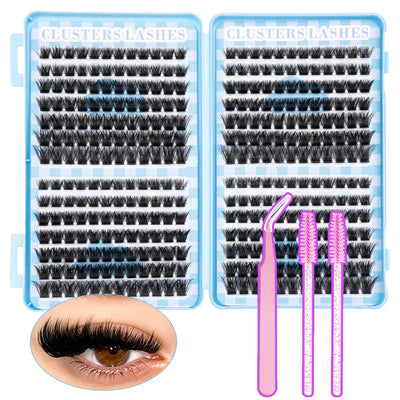 Lashes Cluster DIY Lash Extension Mixed Tray Clusters Eyelashes Soft Natural Individual Lashes Reuseable With Lash Tweezer