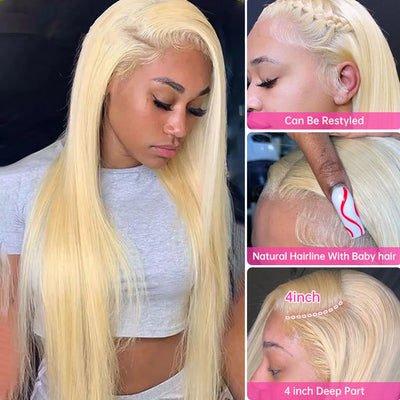 Body Wave 613 Hd Lace Frontal Wig 13x6 Human Hair Wigs 13x4 Transparent Lace Honey Blonde Glueless Wigs For Women 180 Density