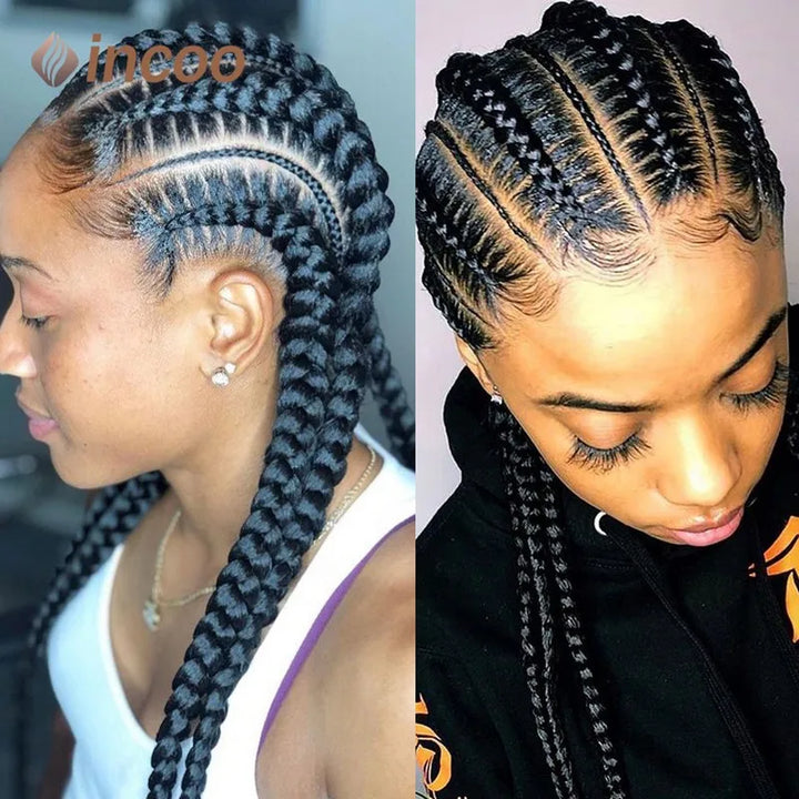36-Inch Jumbo Knotless Box Braid Full Lace Wig