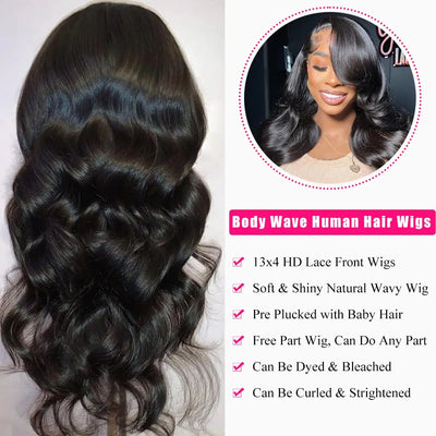30 inch 13x4 Lace Front Human Hair Wigs Body Wave 13x6 HD Lace Frontal Wig 100% Human Hair Wigs Brazilian Curly Wigs