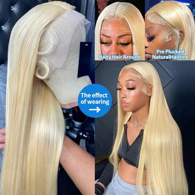 180% 613 Lace Frontal Wig 13x4 Honey Blonde