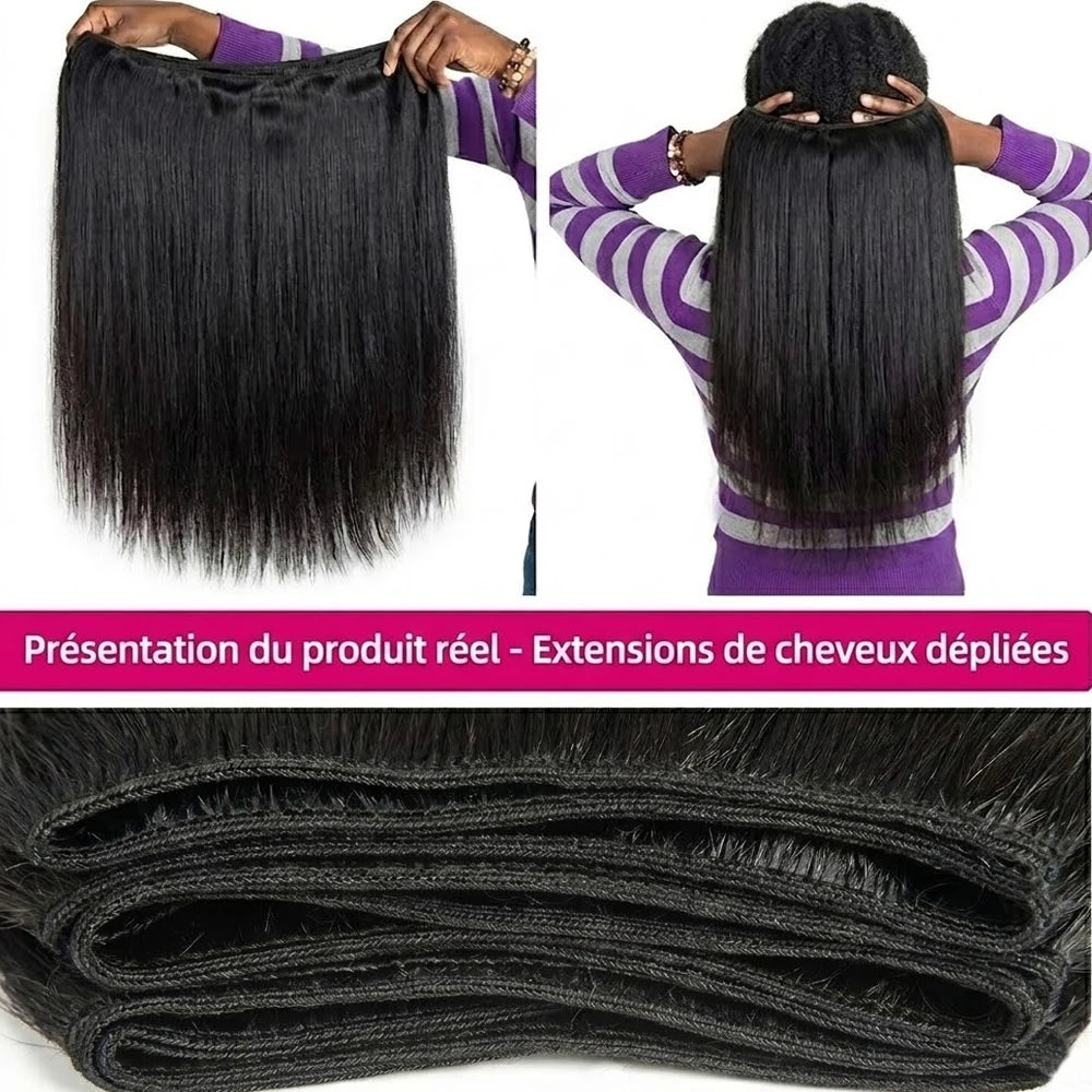 Bone Straight Human Hair Bundles – 30–32 Inch