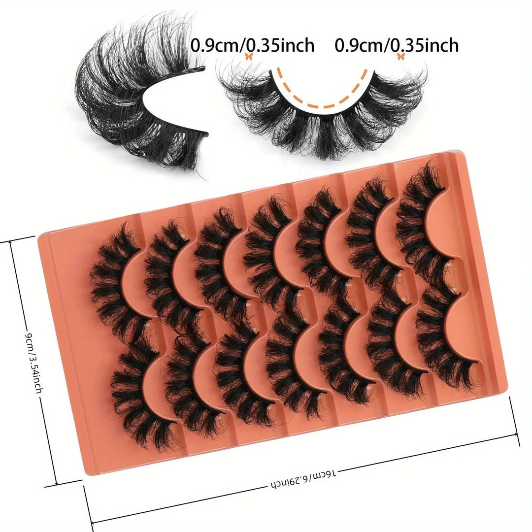 8D Fluffy Wispy Lashes – 21 Pairs