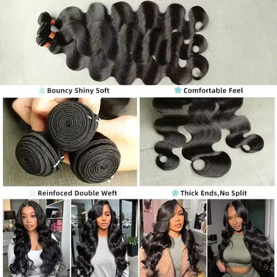 Smilegirl Body Wave 1 3 4 5 Bundles Brazilian Remy Unprocessed Human Hair Wavy Double Drawn Bundles Weave Extensions Wholeasle Brazilian Virgin Weave Bundles