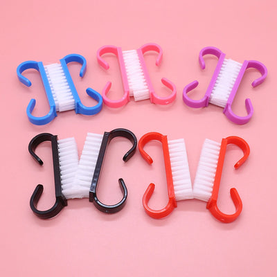 100pcs Cleaning Nail Brush Tools Colorful Plastic Dust Cleaner Brushes Nail Art Pedicure Powder Soft Remover Manicure Tools