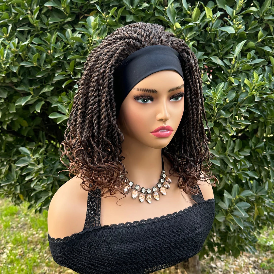 Short Twist Braided Headband Wig - JoySky Hair