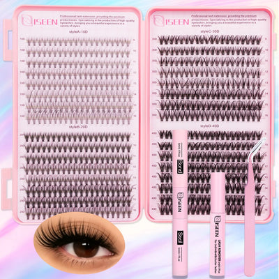 Lashes Cluster DIY Lash Extension Mixed Tray Clusters Eyelashes Soft Natural Individual Lashes Reuseable With Lash Tweezer