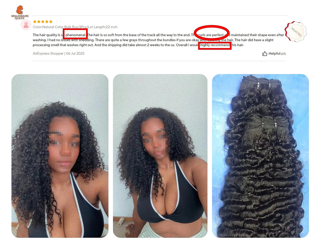 3C/4A Burmese Curly Human Hair Bundles - JoySky Hair