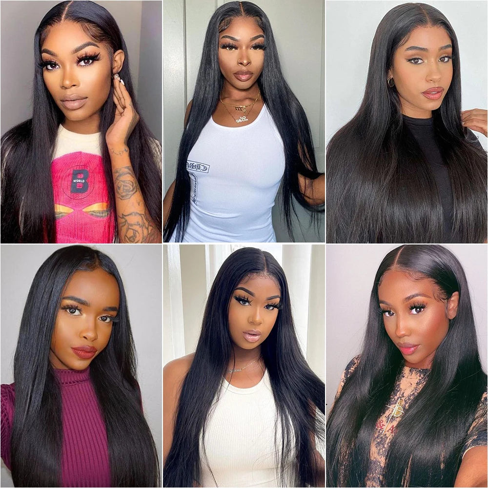 Straight Human Hair Bundles – Natural Black - JoySky Hair