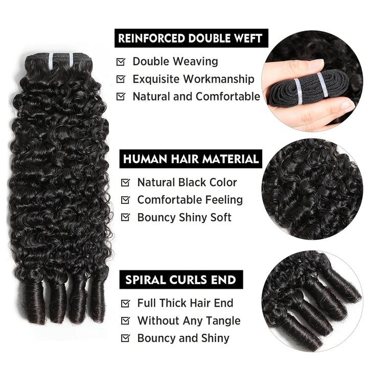 Deep Curly Burmese Human Hair Bundles - JoySky Hair