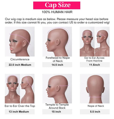 1B30 Gradient color Half wig Human Hair Body Wave Loose Wave Full Machine Made Body wave human hair wigs For Women