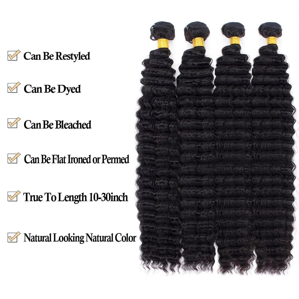 Deep Wave Brazilian Human Hair Bundle
