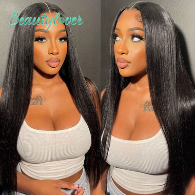 Straight Human Hair Wigs 6X4 Glueless Wigs Human Hair Ready To Wear 32 Inch Pre-Cut Human Hair Wigs Glueless For Black Women
