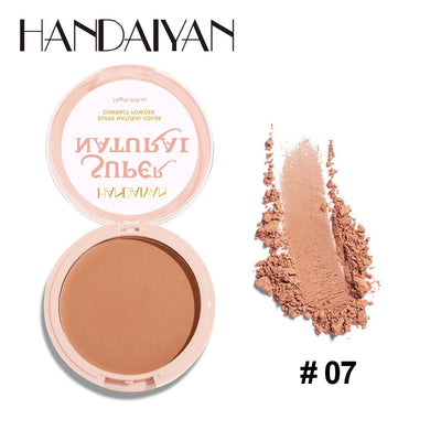 8 Color Matte Face Pressed Powder 24 Hours Oil Control Natural Setting Powder Foundation Full Coverage Waterproof Lasting Makeup