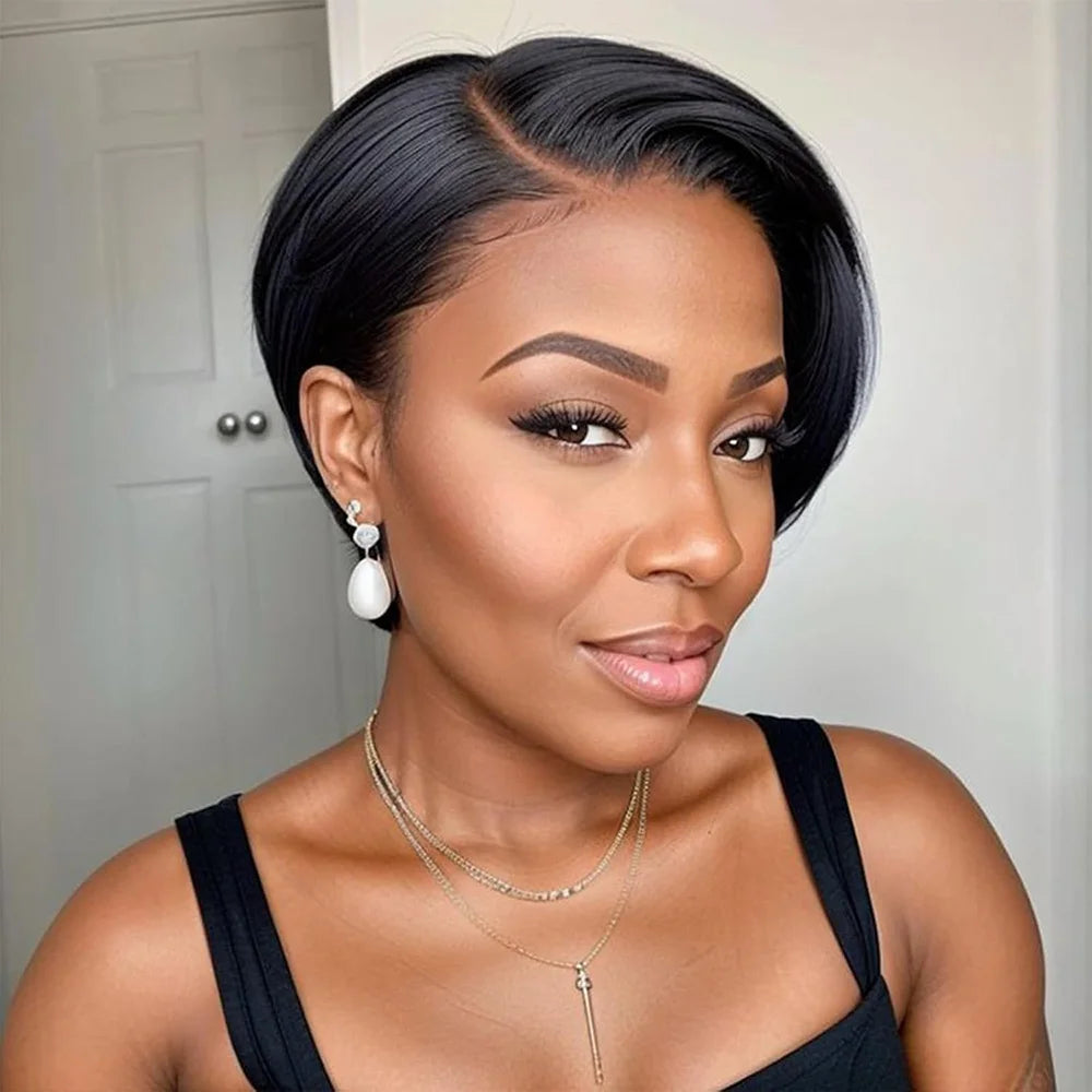 Pixie Cut 13x4 Lace Front Human Hair Wig