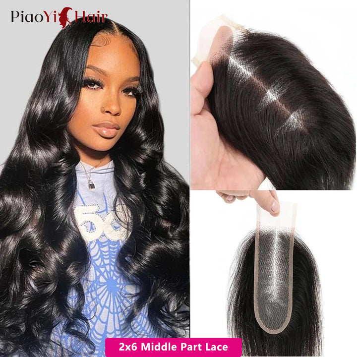 Body Wave Human Hair Bundles with Lace Closure