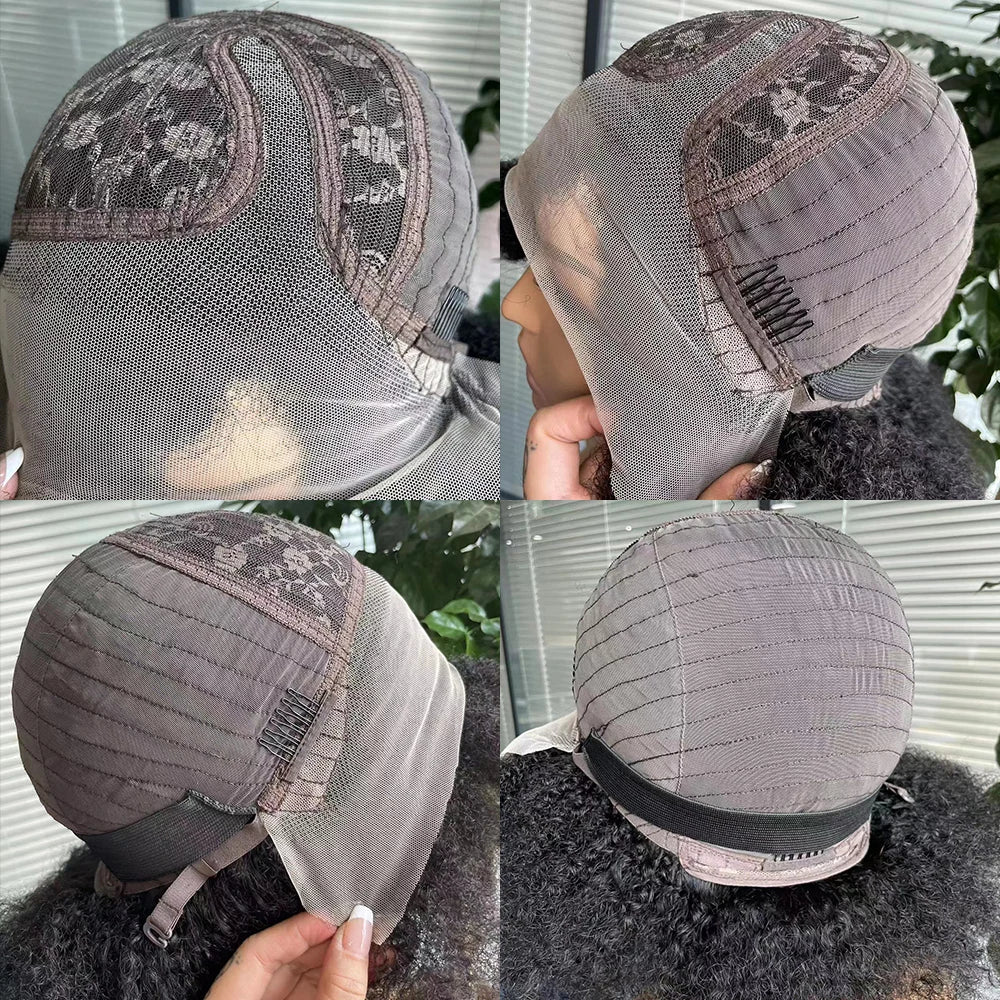 Short Kinky Curly HD Lace Front Hair Wig