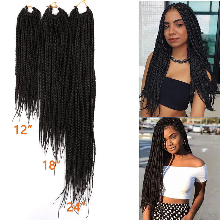 Pre-Looped Box Braided Crochet Hair Wig
