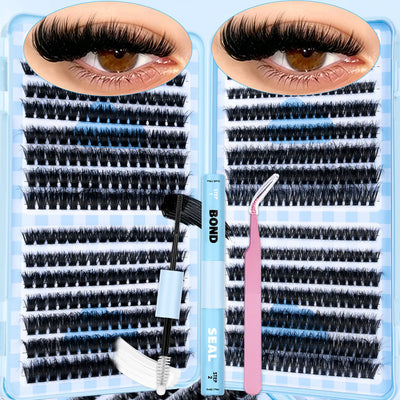 Lashes Cluster DIY Lash Extension Mixed Tray Clusters Eyelashes Soft Natural Individual Lashes Reuseable With Lash Tweezer