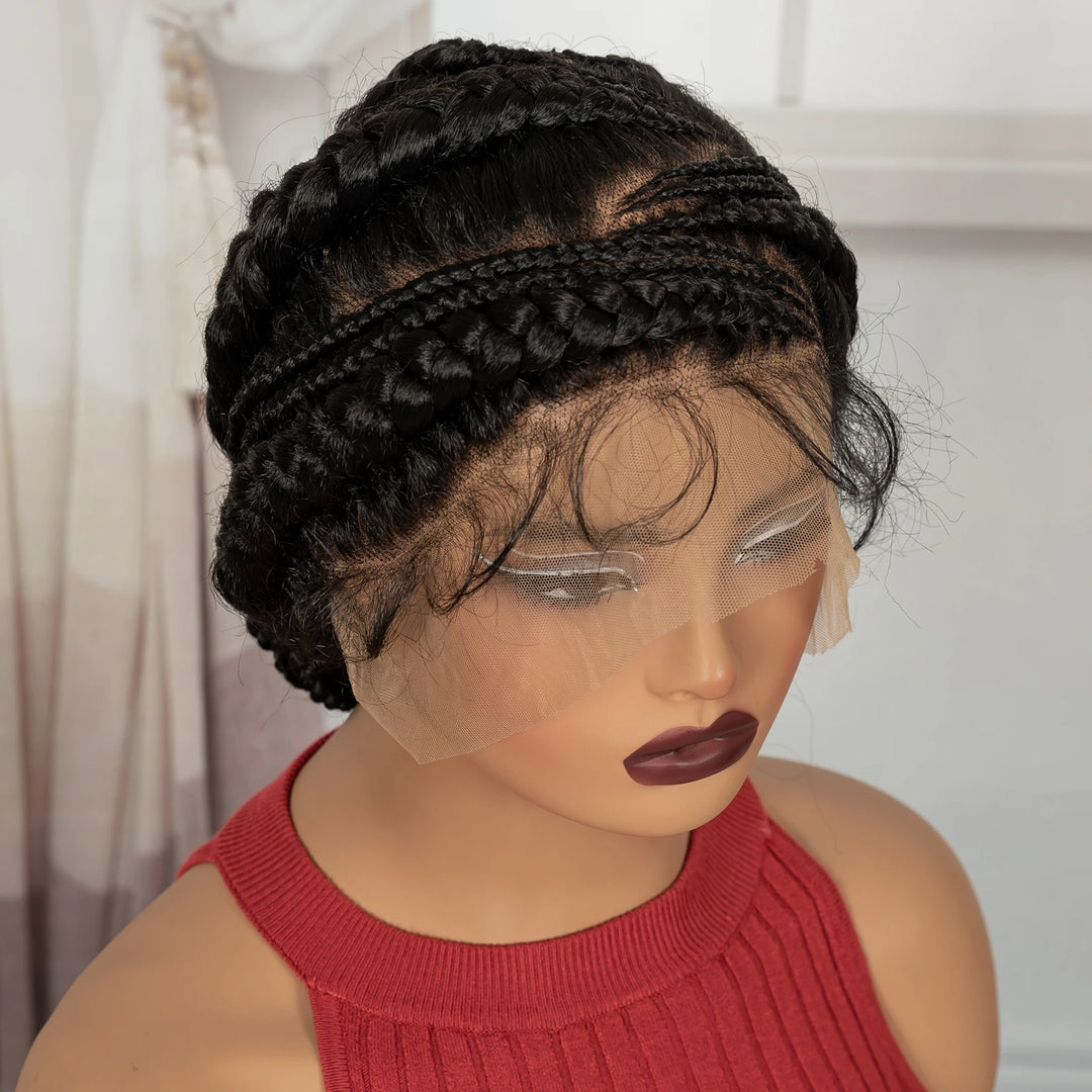 Handmade Bantu Cornrow Braided Wig - JoySky Hair