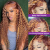 Glueless Curly Wigs Highlight Wig Human Hair 13x6 HD Lace Frontal Wigs 100% Human Hair Water Deep Curly Wave HD Lace Front Wig
