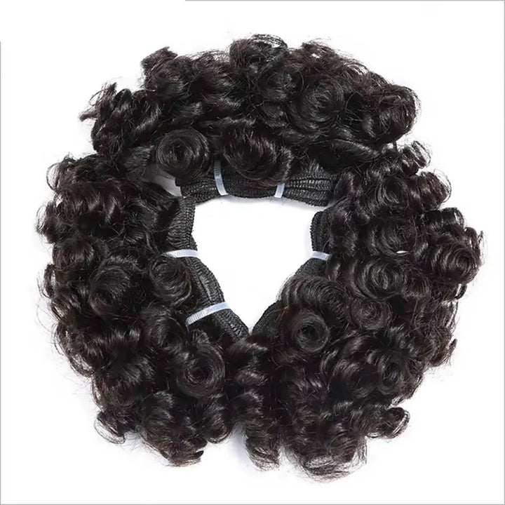 Short Bouncy Curly Human Hair Bundles - JoySky Hair