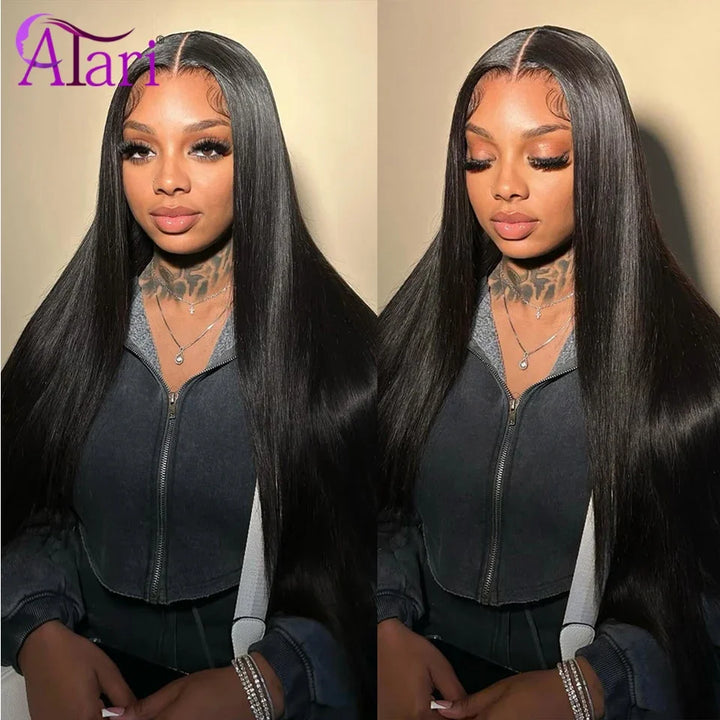 Straight Transparent Lace Front Human Hair Wig - JoySky Hair