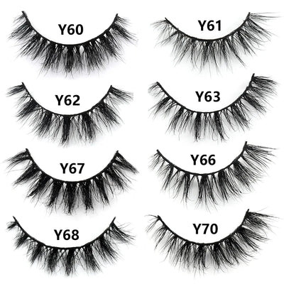 FOXESJI Real Mink Fluffy Short Eye Lashes Extension Wispy Soft Natural Short False Eyelashes Daily Wear Full Strip Lashes Makeup