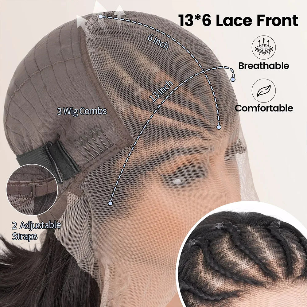 Kinky Curly Braided Lace Front Wig - JoySky Hair