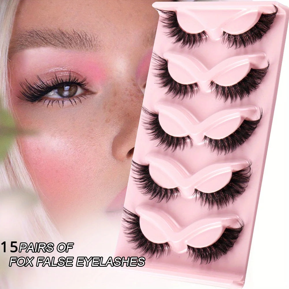 Cat Eye Winged Lashes – 15 Pairs