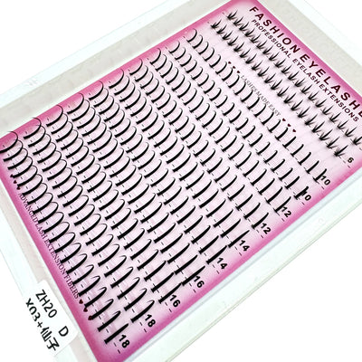 12Rows Bottom&Spiky Lashes Clusters Volume Individual Lashes Cluster Extensions Spikes Lashes Clusters DIY Fairy/Manga Eyelash