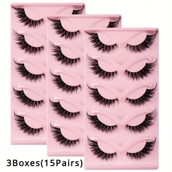 Cat Eye Winged Lashes – 15 Pairs