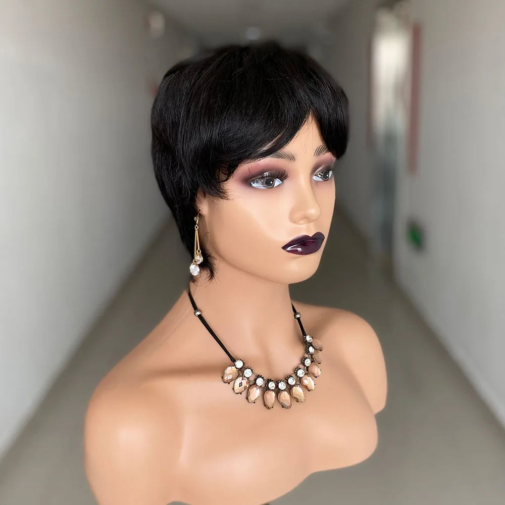 Ready-to-Wear Straight Pixie Cut Hair Wig - JoySky Hair