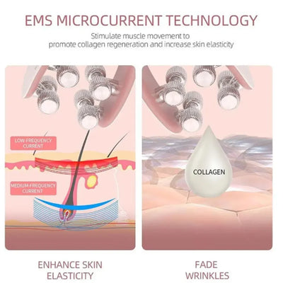 EMS micro-current roller thin face Massager y-face