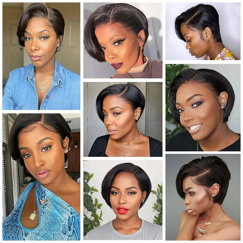 Pixie Cut 13x4 Lace Front Human Hair Wig