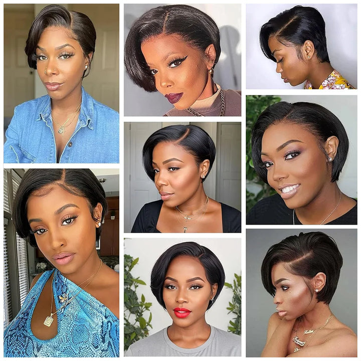 Pixie Cut 13x4 Lace Front Human Hair Wig