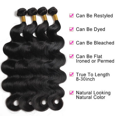 16-24 Inch Body Wave Bundles Raw Hair Extensions